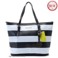 michael kors striped reizen medium zwart wit bakken Koop Goedkope pzkpi110